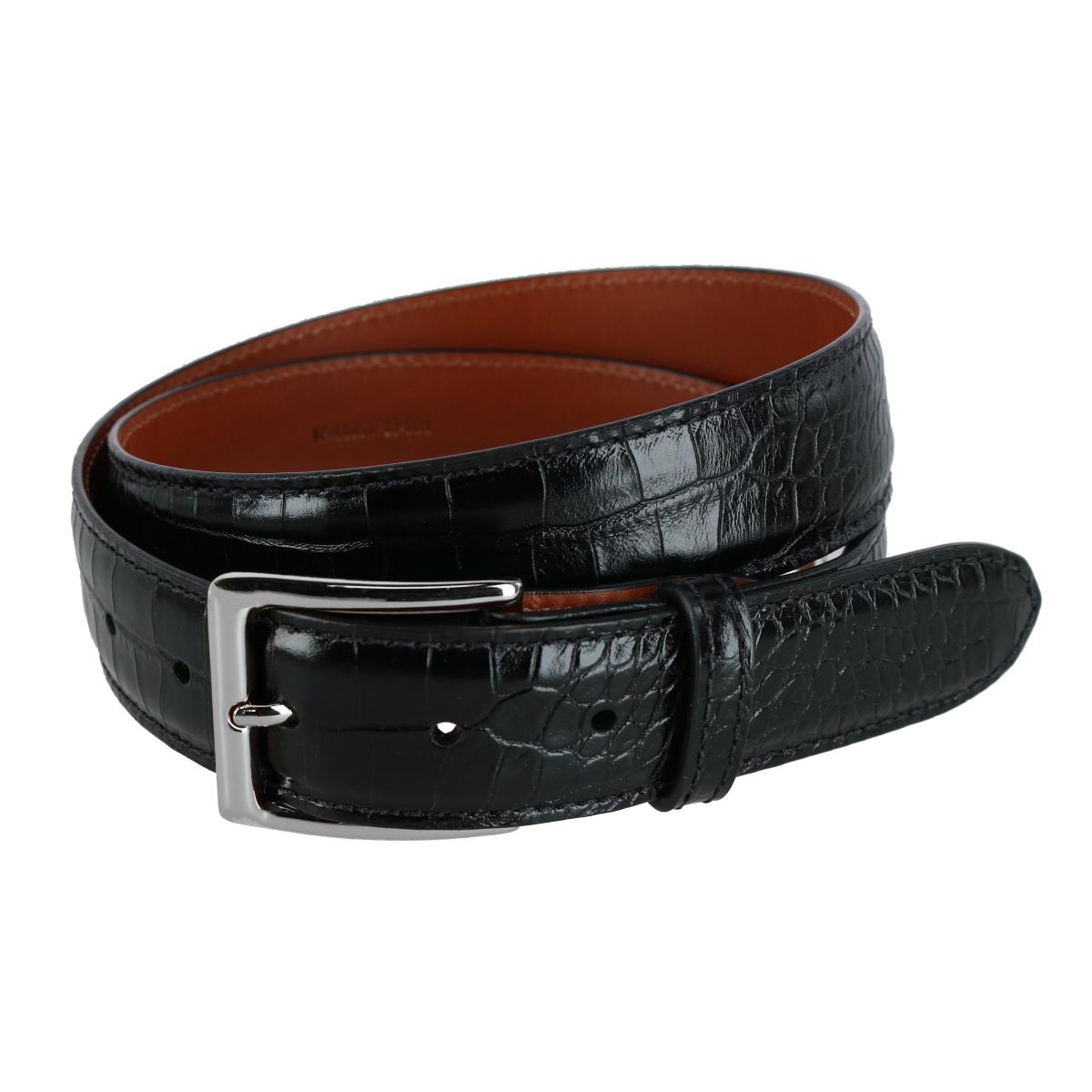 Chance 35mm Mock Mini-African Alligator Embossed Italian Leather Belt