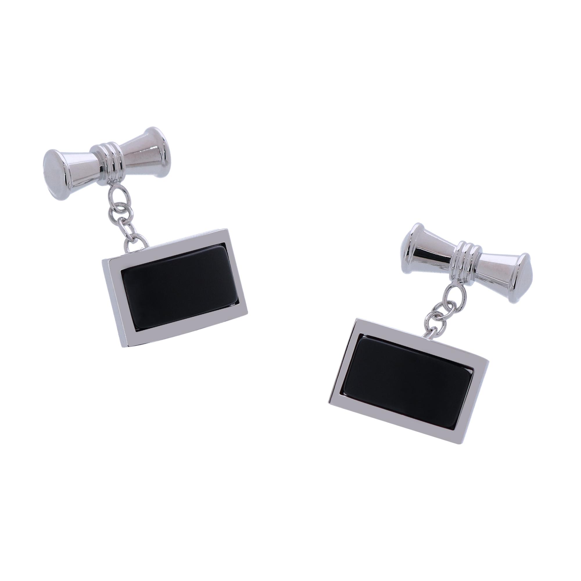 Esteban the Black Agate Cufflinks (1 Pair)