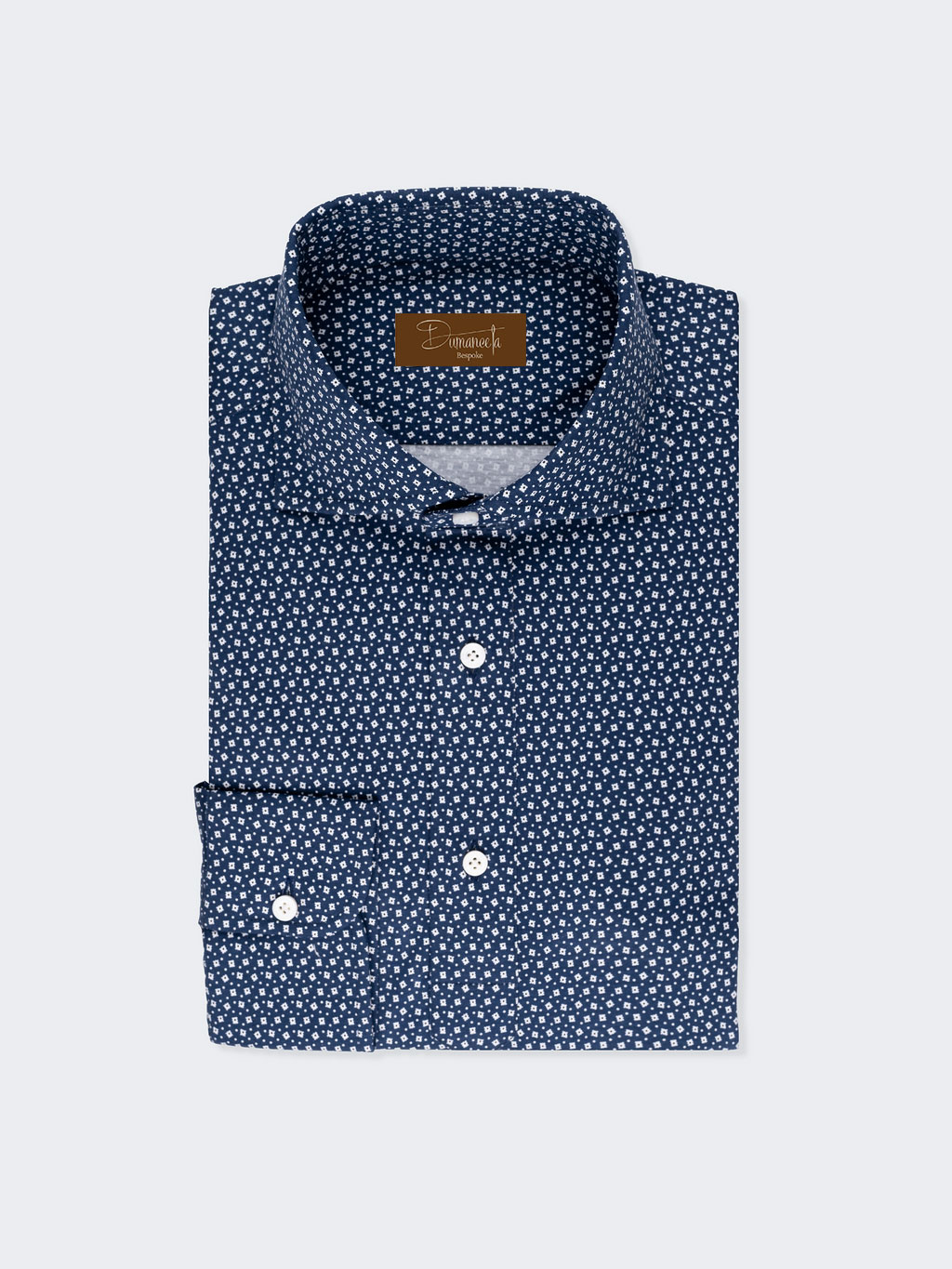 Navy Geometric Print