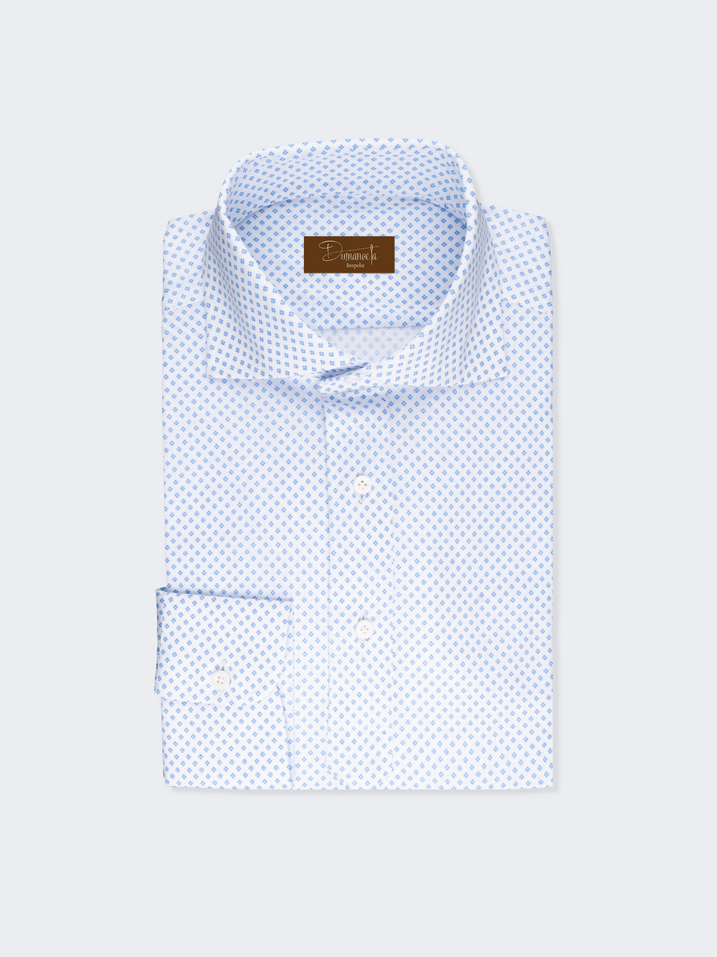 Blue Print | Knitted Shirt - handmade