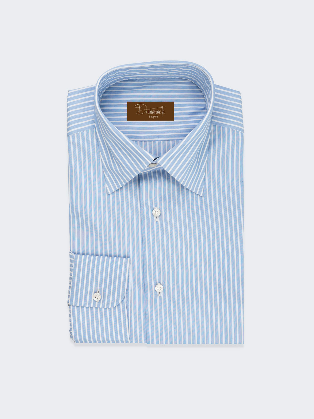 Medium Blue Texture Stripe | Easy Iron